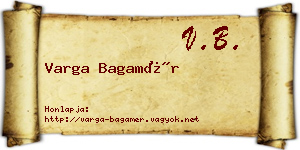 Varga Bagamér névjegykártya